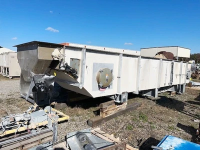 30' L x 70" Wide Carrier Fluid Bed Dryer With Heater