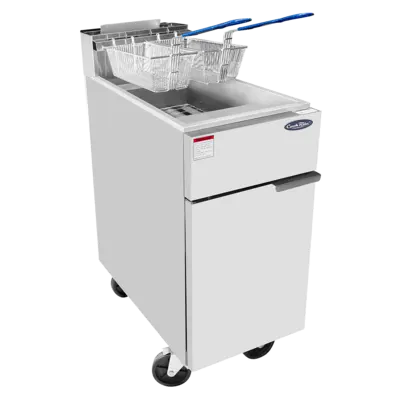 New | in-Stock Atosa New Atosa ATFS-50 — 50 LB Deep Fryer Natural Gas 136,000 BTU Cookers / Coolers / Fryers Illinois US | Falcon Restaurant Supply #1375669