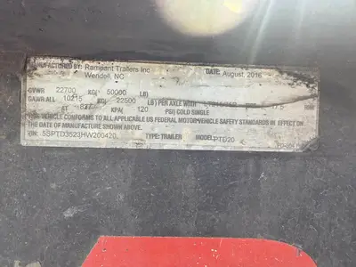 Used 2017 RAMPANT PTD 20 Deckover Trailers California US | Ben Kaplan Equipment #1489728