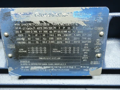 Used MARATHON UH405TSTFCD6001BB M A.C. Motors Ohio US | Aucto #1427213