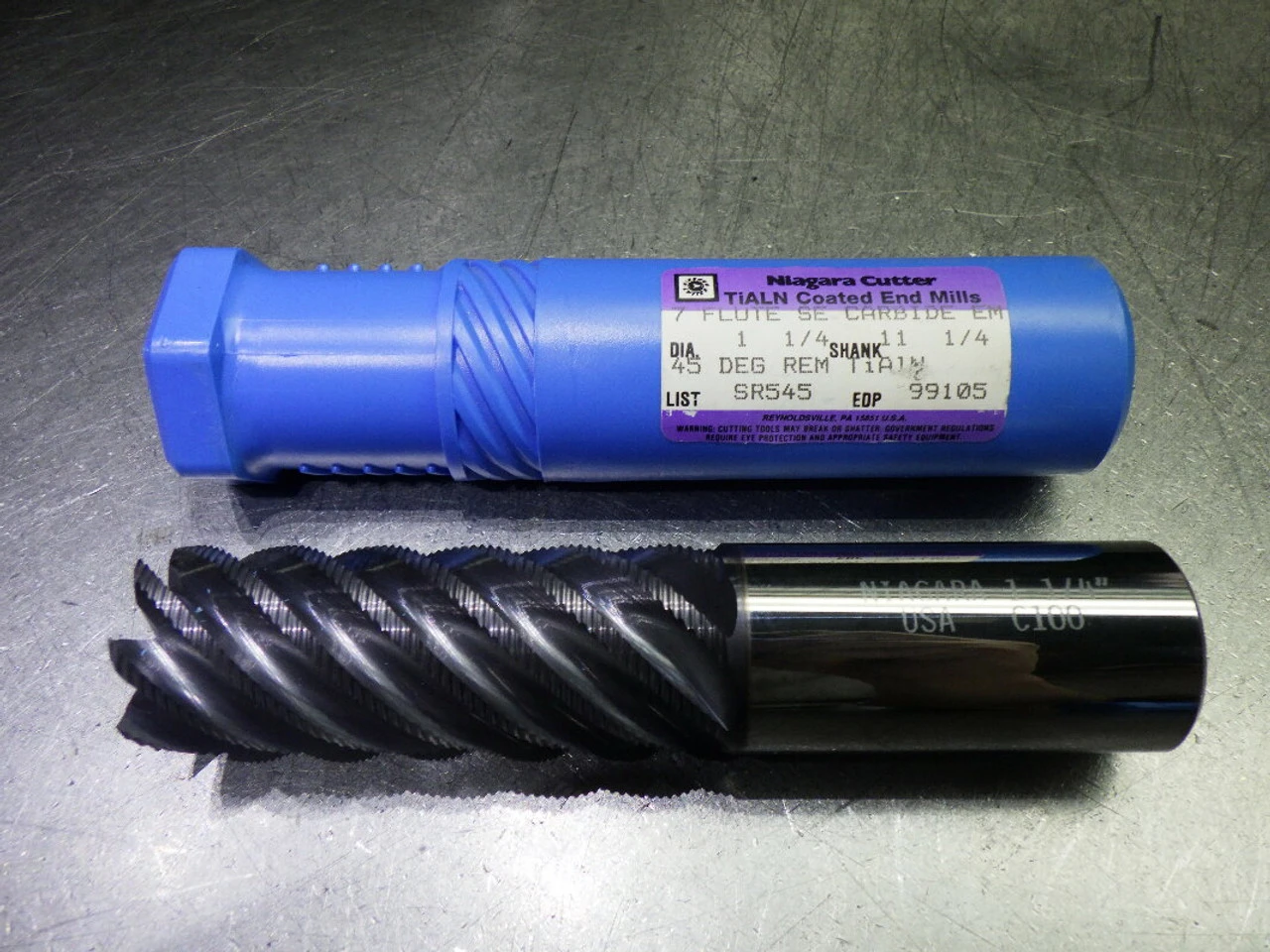 Niagara 1.25" 7 Flute Carbide Roughing Endmill 1.25" Shank 99105 (LOC2166)