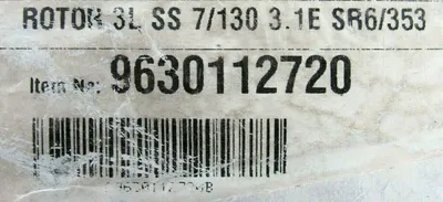 NEW ALFA LAVAL 9630112720 ROTOR 3L SS 7/130 3.1E SR6/353