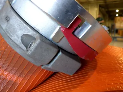 50R450OG | 5" Dia. Orange Industrial Supply Hose, Storz Couplings, 50 FOOT 200PSI - New Other