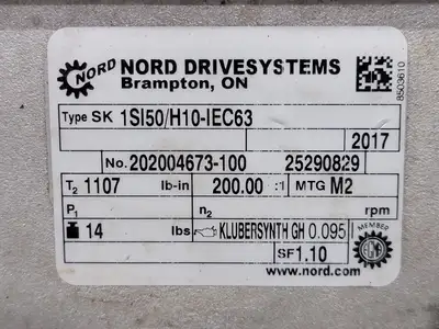 NEW 2017 NORD SK 1SI50/H10-IEC63