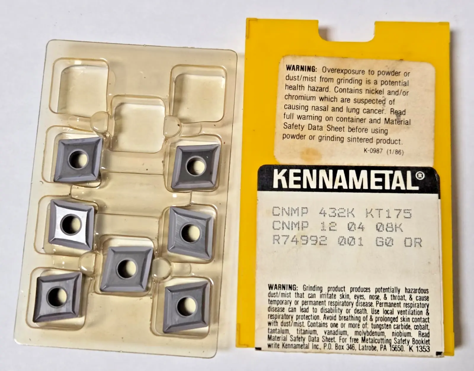 NEW Kennametal Does Not Apply