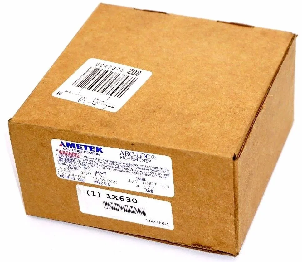 NEW AMETEK 1X630 4 1/2" PRESSURE GAUGE