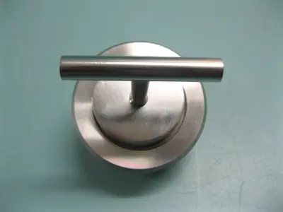 Slanted End Unbranded Stainless 2" Plug Assembly with Bar Handle & Cap Nut H12