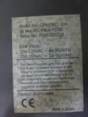 Used COGNEX CIM-ENET-104 Interface Monitors Michigan US | Ideal Machinery #1233104
