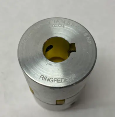 USED RINGFEDER ELASTOMER JAW COUPLING TA+4.5FT-LBS/6NM