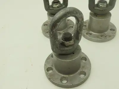 Crosby 5CJ 6-Lug Hoist Hook Adapter Log Roller Fixed Non Swiveling Lot of 3