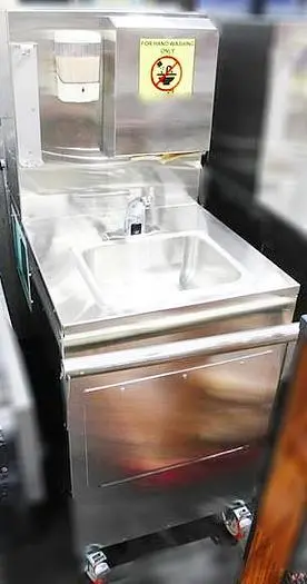 Mobile hand wash station - hot water heater - soap and paper towel dispenser - 3 AVAILABLE