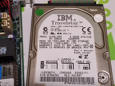 AVAL DATA ACP-122J PENTIUM II CPU MODULE WITH IBM DJSA-205 5GB HARD DRIVE