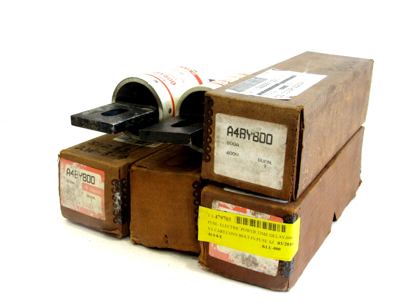 NEW LOT OF 6 GOULD SHAWMUT A4BY800 TIME DELAY FUSE 800AMP 600VAC