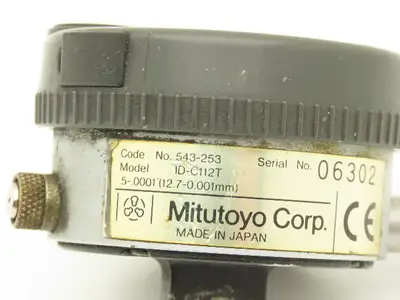 Mitutoyo 543-253 Digimatic Indicator Gage 0-.5" Range 12.7mm .0001" Lug Mount