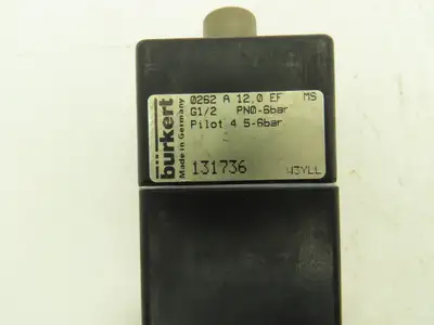 Burkert 0262 Pneumatically Operated Valve 2 Position 2 port 65 to 87psi G 1/2