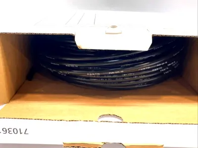 USED FESTO PNEUMATIC PLASTIC BLACK TUBING 10MM OD 7MM ID 50M 130817