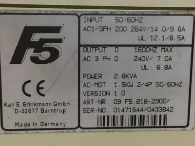 USED KEB 09.F5.B1B-2900