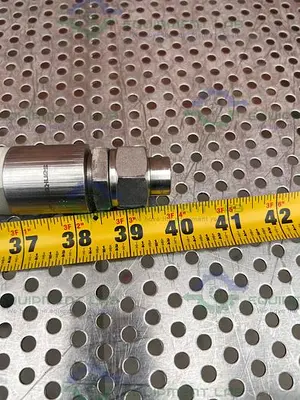 USED SANI TECH 35" GR-FDA HOSE W/ SWAGELOK QUICK CONNECT STAINLESS STEEL FITTING