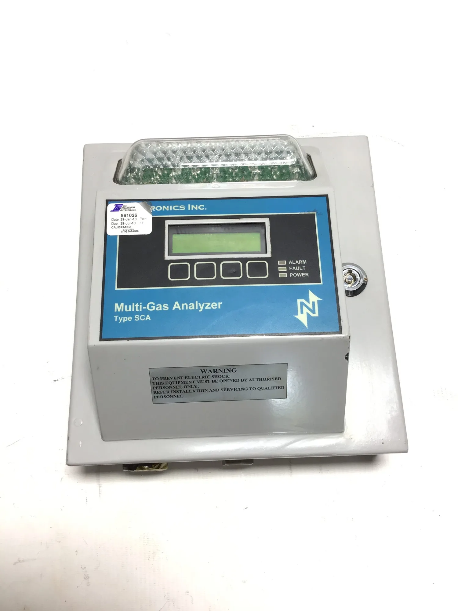 Neutronics Inc Type SCA Multi-Gas Analyzer Serial No 550 for 110V Operation
