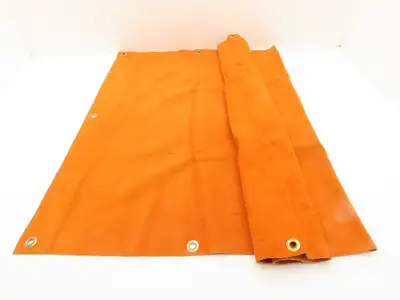 Cowhide Leather Welding Blanket Screen Curtain w/Eyelets 48" x 30"