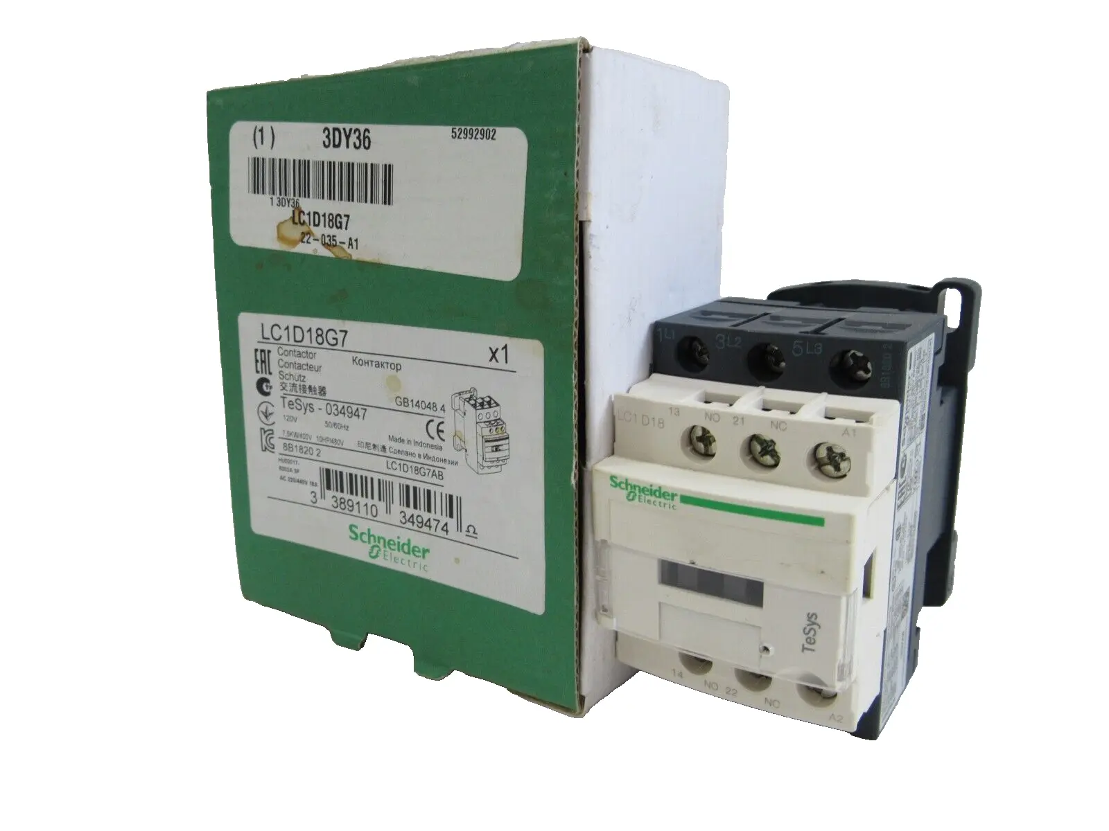 NEW SCHNEIDER ELECTRIC LC1D18G7 CONTACTOR