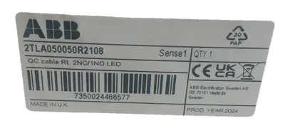 NEW ABB 2TLA050050R2108 QC CABLE RT 2NC/1NO LED