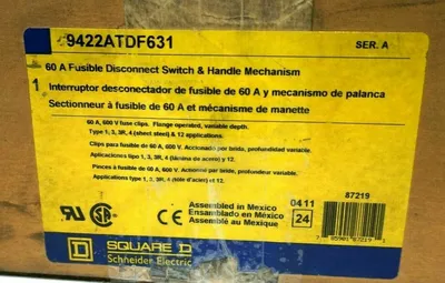 NEW SQUARE D 9422ATDF631 DISCONNECT SWITCH 9422TDF63 SER.A