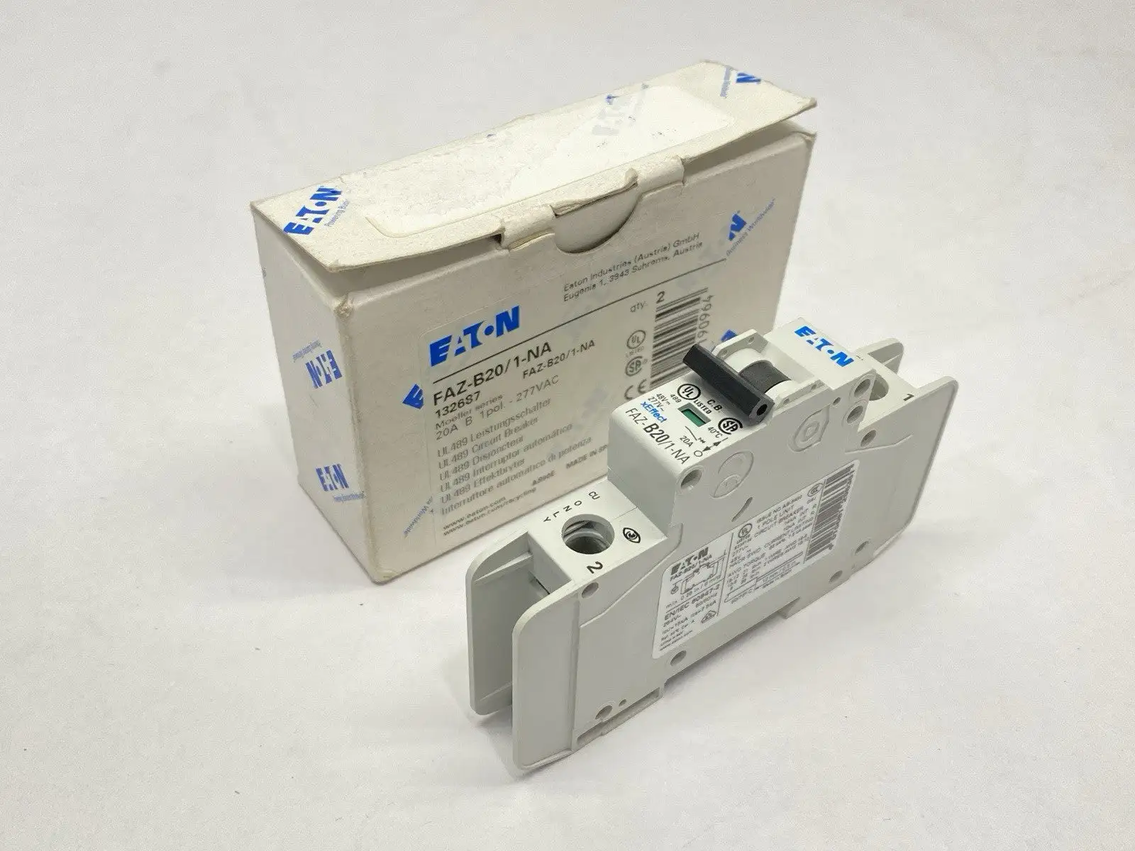 USED EATON CIRCUIT BREAKER 1-POLE 20A 277VAC 132687