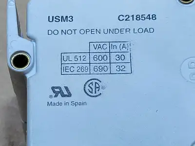 Used FERRAZ SHAWMUT USM3 C218548 Misc Electrical & Power Parts British Columbia CA | Lenmark #1439267