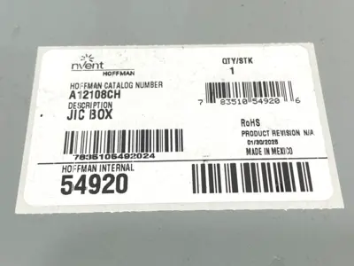 New | in-Stock Hoffman Gray Continuous Hinge Enclosure w/ Clamps Type 12 54920 Electrical Boxes Michigan US | Maverick Industrial Sales #1437015