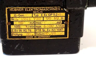 USED HUBNER ELEKTROMASCHINEN L 1241-728