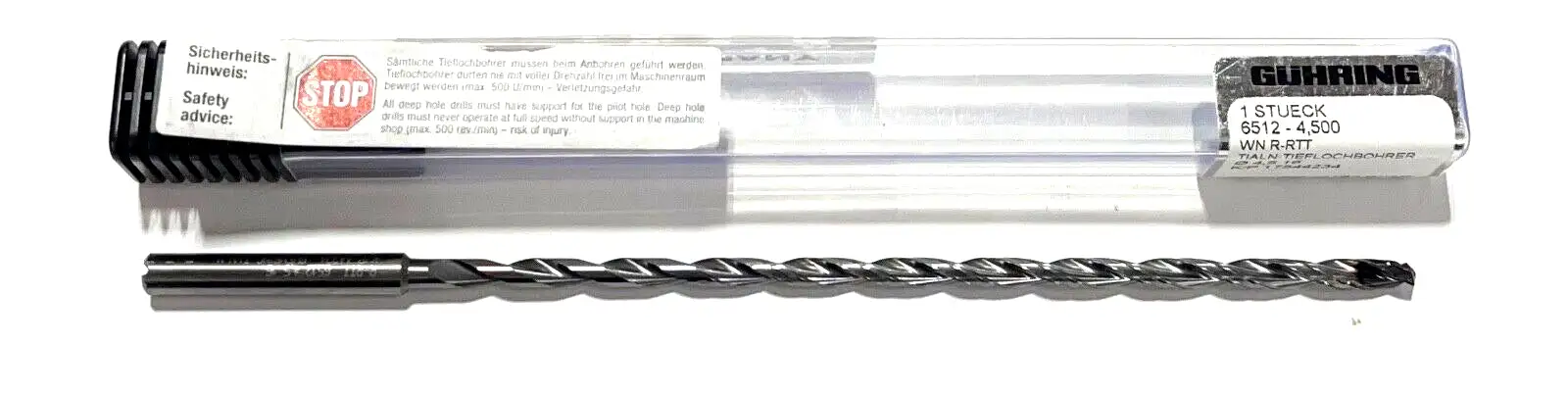 Guhring #16 Solid Carbide Drill 25xD Coolant Thru TiAlN Tipped 135°