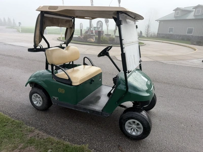 (1) 2019 E-Z-Go EFI golf cart with a Kawasaki gas engine, model 657061G01, includes canopy, fold-dow...