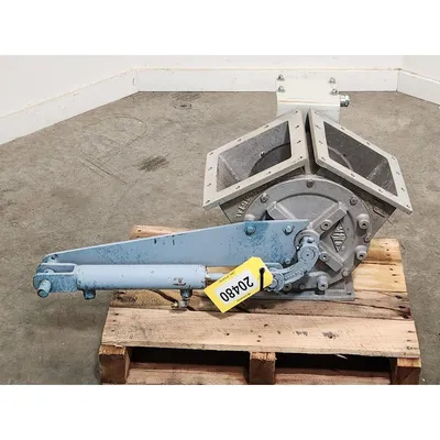 Used Semco 8" Square Aluminum 2-Way Pneumatic Diverter Valve