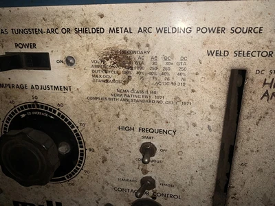 Miller DIALARC HF welder, 460V, 12.4 KW