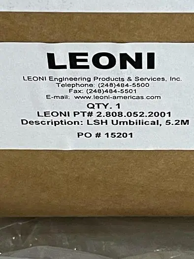 New | in-Stock LEONI LEONI 2.808.052.2001 Misc Electrical & Power Parts | ND Industrial Surplus #1213190