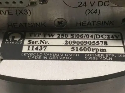 USED LEYBOLD TW250 S
