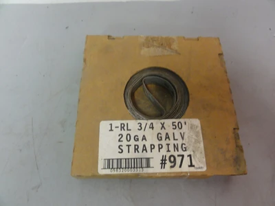 1-RL 3/4" X 50' 20GA Galvanized Steel Strapping #971 New