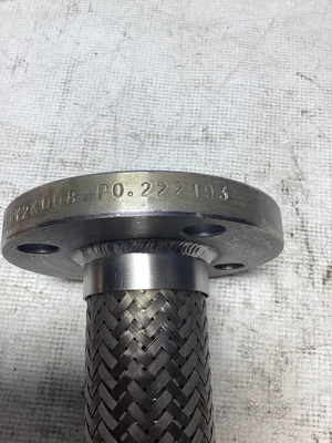 18″ X 1 1/2″ Motion Industries Braided Stainless Steel Flex Pipe Expansion Joint -NOS