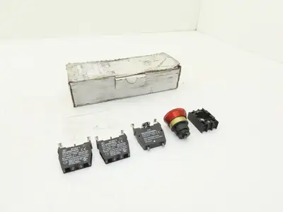 Schmersal EDRR40RT/2X303/GB E-Stop Pushbutton Kit Mushroomhead 38.5mm 103008214