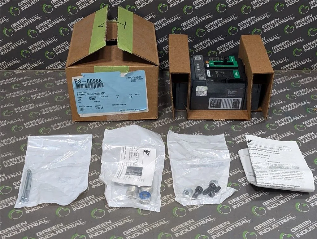 250A Square D PowerPacT JG 250 Mission Critical Circuit Breaker 480V 3 Pole New NIB