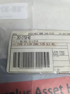 New | in-Stock BUSSMANN BK-MDL-3-1/2R Miscellaneous Equipment (Electrical & Power) | Surplus Asset Holdings #1198714