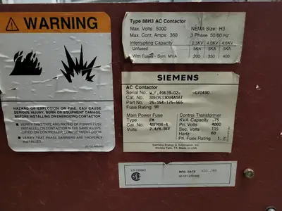 Used SIEMENS 88H3533094A1AT Switchgears British Columbia CA | Lenmark #240636