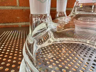 Used CHEMGLASS 10L REACTION VESSEL 5 NECK LID 200MM, 45/50 CENTER NECK 4-24/40 NECKS Glassware - Other California US | Equipment Lab #1411867