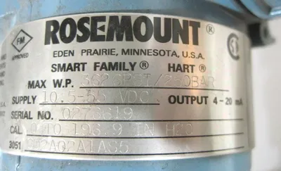 FISHER ROSEMOUNT 3051-CD2A02A1AS5 PRESSURE TRANSMITTER 3051CD2A02A1AS5