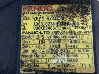 Used 2006 FANUC A06B0235B605#S000 Motors (misc) Ohio US | HGR 24 #1290255