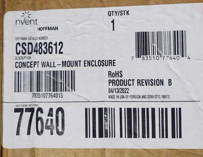 NEW NVENT HOFFMAN CSD483612