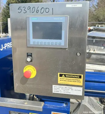 Used Evoqua J-Press 800G32 Filter Press – 313 Sq. Ft., 100 PSI, Built 2019