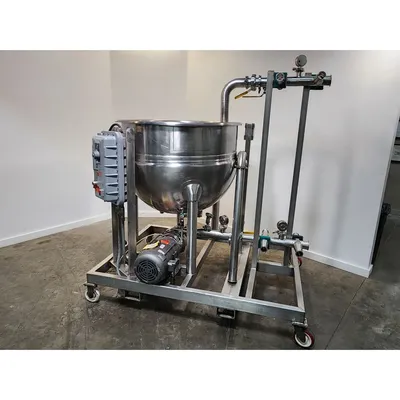 Used 150 Gallon Hamilton Stainless Steel Jacketed Kettle w/ Pump