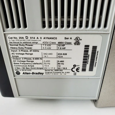 Used Allen Bradley 20A D 014 A 0 AYNANC0 Misc Industrial Equipment California US | American Industrial Supply Co. #1376994
